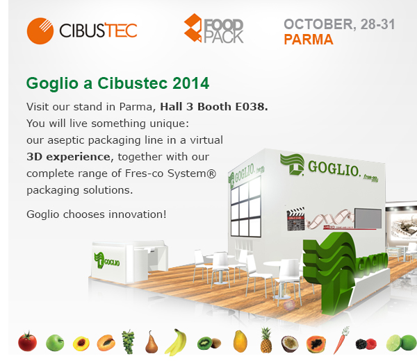 Goglio at Cibustec 2014 - Visit our stand in Parma, Hall 3 Booth E038